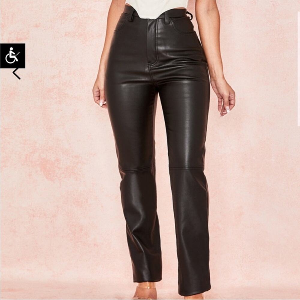 House of CB London Faux Leather Trousers